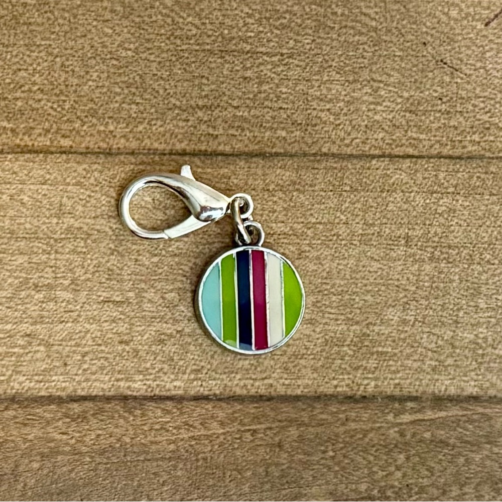 Coach Striped multicolored resin heritage bag charm - Picture 4 of 4